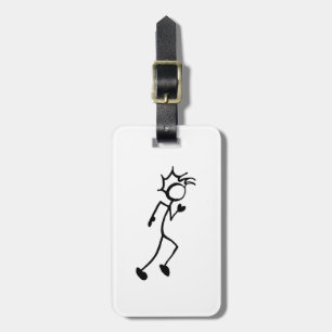 Étiquette À Bagage Course Stickman Track and Field