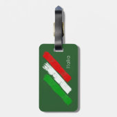Étiquette À Bagage Courses italiennes de flag.brush. nom .text. (Dos Vertical)