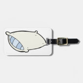 Étiquette À Bagage Coussin de dessin animé avec géant (Devant horizontal)