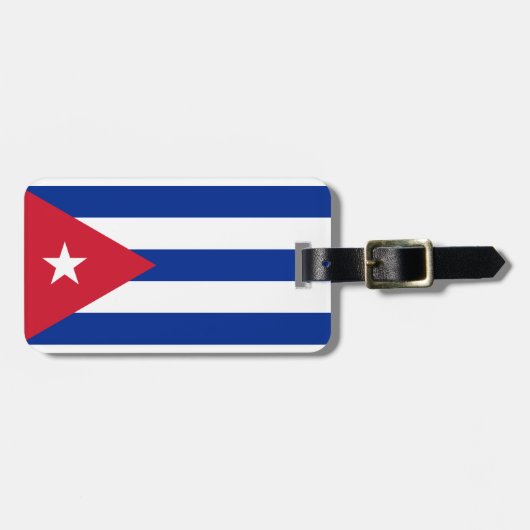 Étiquette À Bagage Coût bas ! Drapeau du Cuba (Devant horizontal)