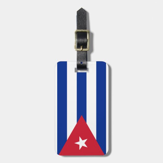 Étiquette À Bagage Coût bas ! Drapeau du Cuba (Devant Vertical)