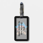 Étiquette À Bagage Couteau à morsure de crâne de pirate (Dos Vertical)