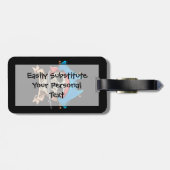 Étiquette À Bagage Couteau à morsure de crâne de pirate (Dos horizontal)