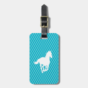 Étiquette À Bagage Coutume de motif de diamant de silhouette de
