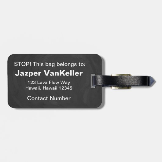 Étiquette À Bagage Coutume de photo d'arrêt de lave (Dos horizontal)