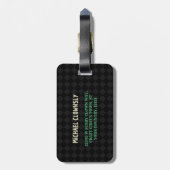 Étiquette À Bagage Coutume drôle de Halloween de cirque déplaisant (Dos Vertical)