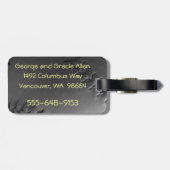 Étiquette À Bagage Coutume jaune du base-ball (Dos horizontal)