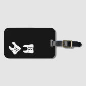 Étiquette À Bagage Coutume parafée de symbole d'art dentaire de dents (Devant Horizontal)