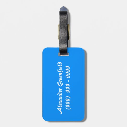 Étiquette À Bagage Coutume pourpre de fan de mer (Dos Vertical)