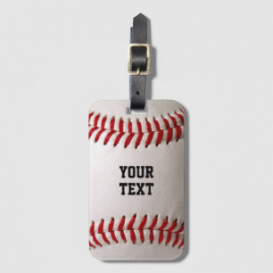 Étiquette À Bagage Couture Baseball Softball Texte personnalisé