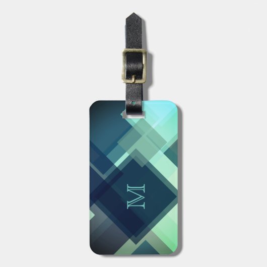 Étiquette À Bagage Couverture de marbre en verre d'art futuriste (Devant Vertical)