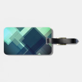 Étiquette À Bagage Couverture de marbre en verre d'art futuriste (Dos horizontal)