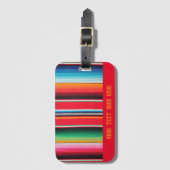 Étiquette À Bagage couverture mexicaine poncho mexicaine (Devant Vertical)