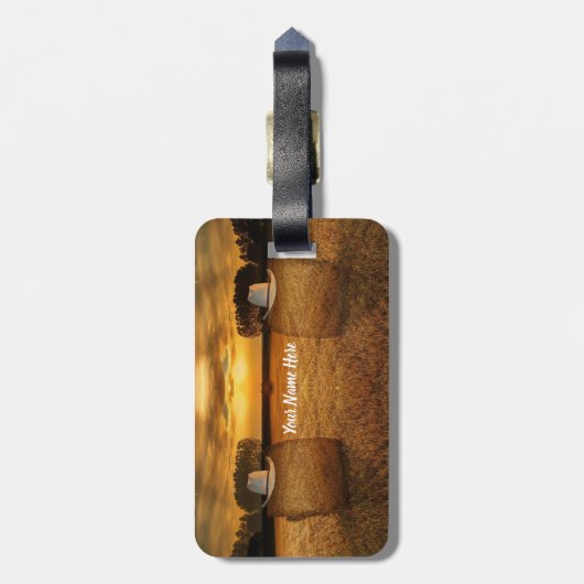 Étiquette À Bagage Cowboy (Dos Vertical)