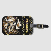 Étiquette À Bagage Cowboy Dreams on Strings (Devant Horizontal)