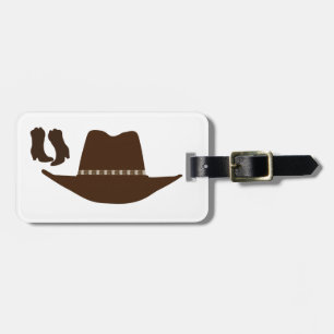 Étiquette À Bagage Cowboy occidental