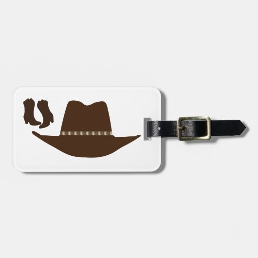 Étiquette À Bagage Cowboy occidental (Devant horizontal)
