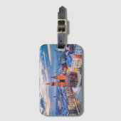 Étiquette À Bagage Cracovie nuit en Pologne (Devant Vertical)