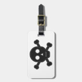 Étiquette À Bagage Crâne à flancs noirs (Devant Vertical)