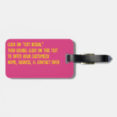 Étiquette À Bagage Crâne à fleurs 8 (Dos horizontal)