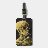 Étiquette À Bagage Crâne avec cigarette brûlante par Vincent van Gogh (Devant Vertical)