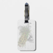 Étiquette À Bagage Crâne avec la plume Headress (Dos Vertical)