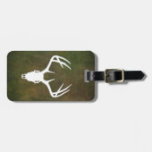 Étiquette À Bagage Crâne de chasse de cerfs communs avec des (Devant horizontal)