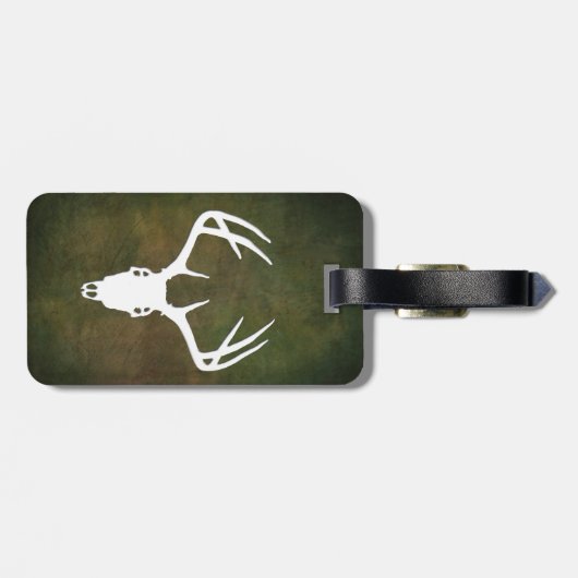 Étiquette À Bagage Crâne de chasse de cerfs communs avec des (Dos horizontal)