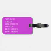 Étiquette À Bagage Crâne de fleurs 3 (Dos horizontal)