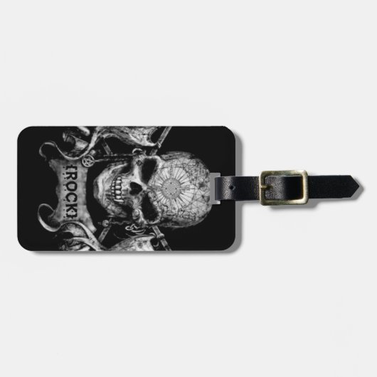 Étiquette À Bagage Crâne de roche (Devant horizontal)