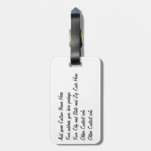 Étiquette À Bagage Crâne DJ de poulpe avec l'art gothique d'écouteurs (Dos Vertical)