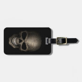 Étiquette À Bagage Crâne foncé décoré (Devant horizontal)