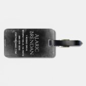 Étiquette À Bagage Crâne grunge (Dos horizontal)