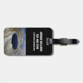 Étiquette À Bagage Cratère aérienne Pingualuit, Québec, Canada. (Dos horizontal)