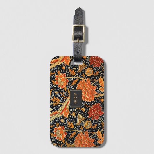 Étiquette À Bagage Cray, un MODÈLE de William Morris, (Devant Vertical)