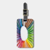 Étiquette À Bagage Crayons colorés de craie (Devant Vertical)