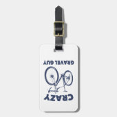 Étiquette À Bagage Crazy Gravel Guy Cycling (Devant Vertical)