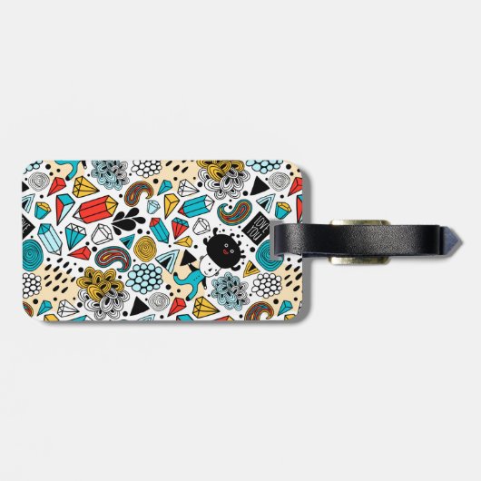 Étiquette À Bagage Crazy head (Dos horizontal)