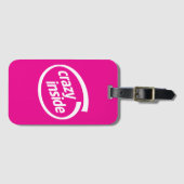 Étiquette À Bagage Crazy inside (Devant Horizontal)