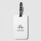 Étiquette À Bagage Create Your Own Personalize Monogram (Devant Vertical)