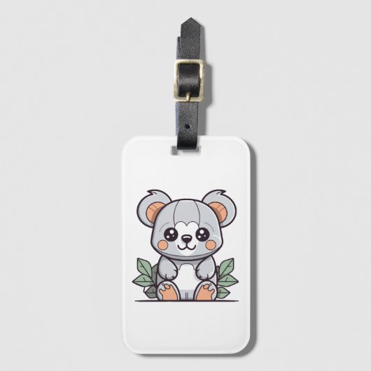 Étiquette À Bagage Création de Koala Vector Magique Kawaii (Devant Vertical)
