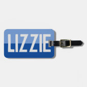 Étiquette À Bagage Création de nom en gras. (Devant horizontal)