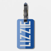 Étiquette À Bagage Création de nom en gras. (Dos Vertical)