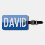 Étiquette À Bagage Création de nom en gras. Étiquette de bagage (Devant horizontal)