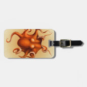 Étiquette À Bagage Créature du monstre de la mer d'Octopus Cephalapod (Devant horizontal)