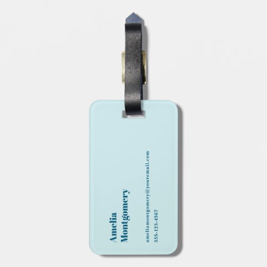 Étiquette À Bagage Créature Mer Dauphin Cute (Dos Vertical)