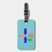 Étiquette À Bagage Créatures de la mer de Noël personnalisées (Devant Vertical)