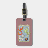 Étiquette À Bagage Créatures Magiques Graphique Vintage (Devant Vertical)