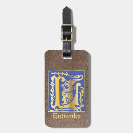 Étiquette À Bagage Créatures mythiques du XVIe siècle Capitale décora (Devant Vertical)