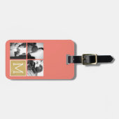 Étiquette À Bagage Créez votre propre collection photo Mariage Monogr (Devant horizontal)